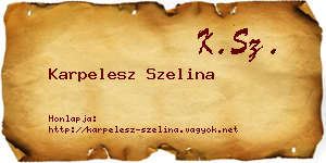 Karpelesz Szelina névjegykártya
